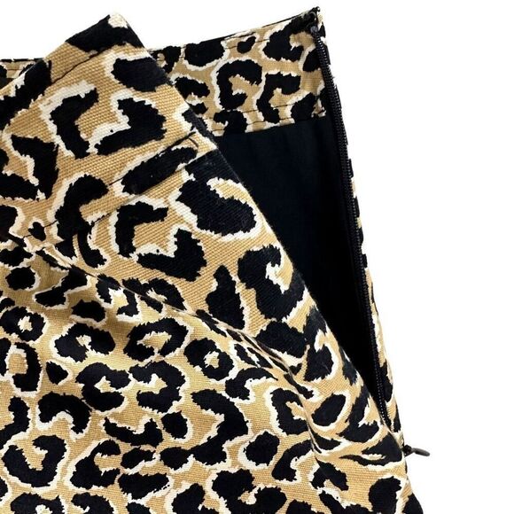 Talbots Canvas A-Line Skirt size 4 Cheetah Print - Picture 6 of 9